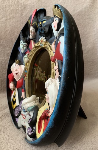 Disney Villains Oval Picture Frame 1990’s Maleficent Hook Ursula Jafar Cruella - Picture 5 of 8