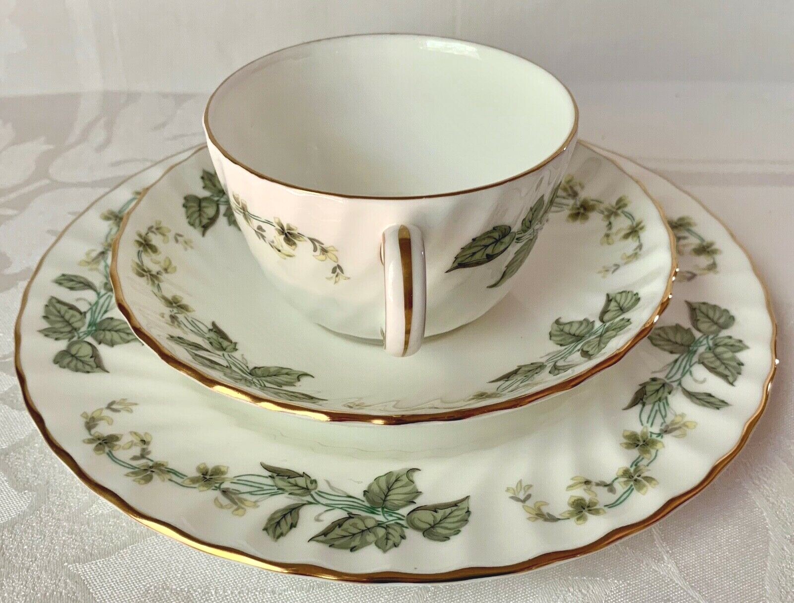 LOVELY MINTON GREENWICH TRIO: CUP, SAUCER, PLATE, S705, EXCELLENT CONDITION