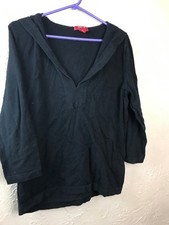Chaps Knit sweater Hooded Top Size XL v neck tunic