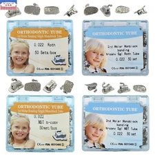 200pcs Dental Orthodontic Monoblock Buccal Tube 1st 2nd Molar Tube Roth MBT 022