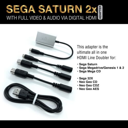 Kaico Sega Saturn 2x LineDoubler HDMI® Adapter - Sega Saturn Megadrive 1 & 2 SNK - Bild 5 von 8