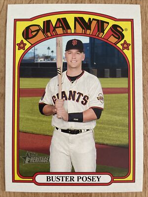 Buster Posey 2021 Topps Heritage 1972 Design Oversized Boxtopper #OB-BP