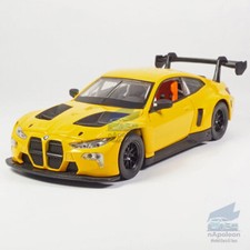 1:32 BMW M4 GT3 Modelo Coche Aleación Diecast Juguete Vehículo Colección Niños Regalo Amarillo