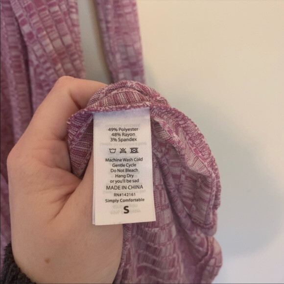 LuLaRoe Deep Pink Sarah Duster Solid Ribbed Size S - image 5