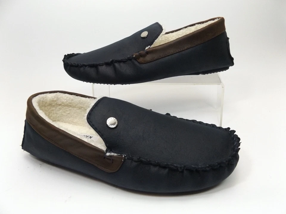 NEW! Steve Madden Men's CANYONE Slide Comfort Slipper, Navy Fabric, Size 8.0 M - Image 2 of 4
