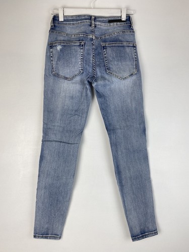 Decjuba Womens Mid Rise Distressed Biker Skinny Stretch Jeans Size 8 GUC JCS2DB2 - Picture 3 of 8