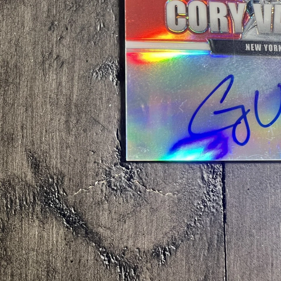 Lote de 2 tarjetas autografiadas de béisbol Cory Vaughn RC Prospects Alen Hanson automático AU Foto 4 de 4