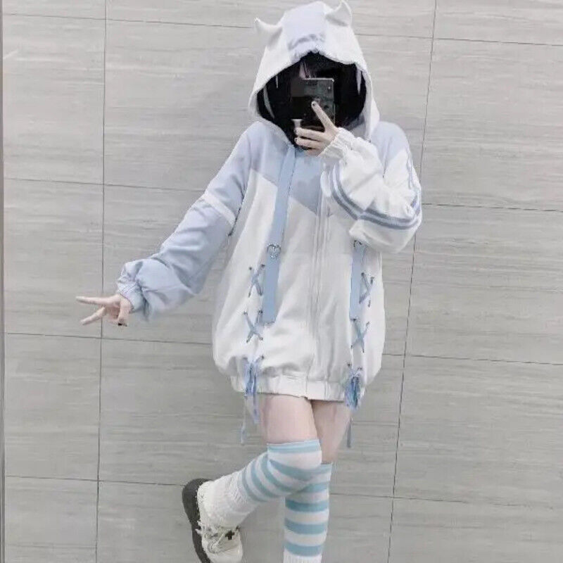 Kawaii Oversized Hoodie Sweatshirt Women 2023 Japanese Kawaii Oversized Hoodie Sweatshirt Women 2023 Japanese