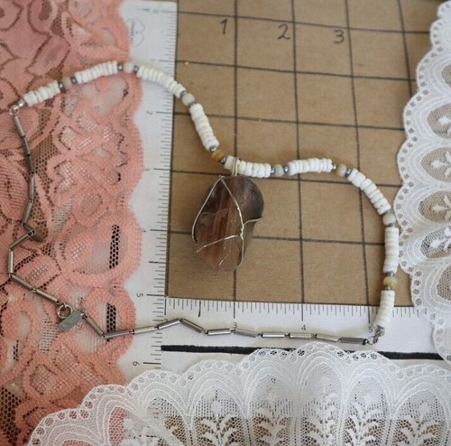 artesano artesanal declaración única collar cuentas de piedra arcilla colgante joyería - Imagen 67 de 74
