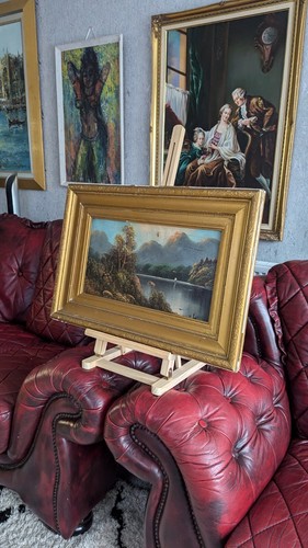 Tableau ancien huile paysage original William Collins 1788 - 1847 - Photo 1/12