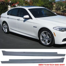 Fits 11-16 F10 5-Series 4Dr M-T Msport Side Skirts Set Pair PP Polypropylene