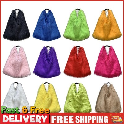 Damen Pelz Achsel Tasche Vielseitig Flauschig Schultertasche Freizeit Herbst Winter Weich Tasche
