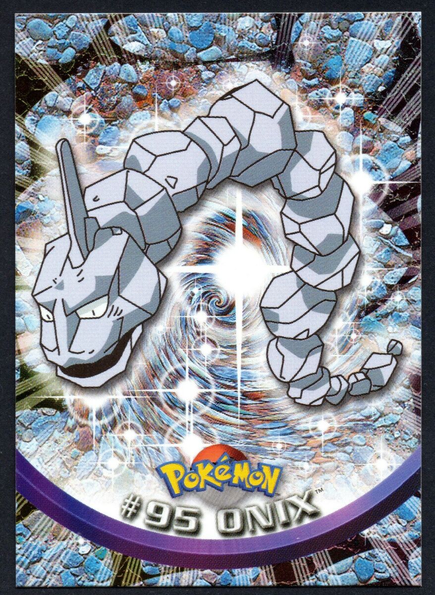 ONIX CARD #95 POKEMON TRADING CARD COLLECTION TOPPS 1999-2000 HOLO / FOIL