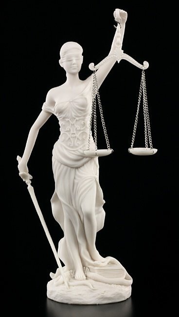 Lady Justice Figure White - Gift Lawyer Law Student Statue