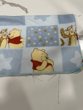 Winnie The Pooh Tigger Blue Fleece Baby Blanket Stars Polka Dots