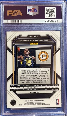 2022-23 Panini Prizm Red Ice RC Bennedict Mathurin #254 PSA 10 | eBay