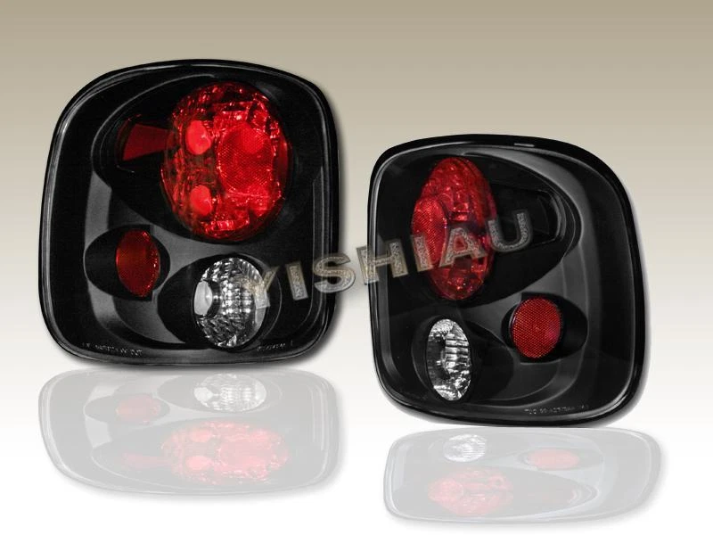 Faros GMC SIERRA 1999-2003 Stepside doble halo + parachoques + luz trasera JDM NEGRO Foto 4 de 4