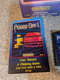 Atari 2600 Extremely Rare Homebrew 2004 Power Off Ebivision CIB Complete