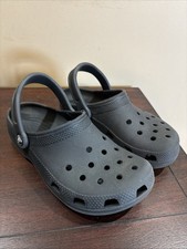 Crocs Unisex Adult Classic Clogs Mens Size 5 / Womens 7 Black Slip On Good Cond