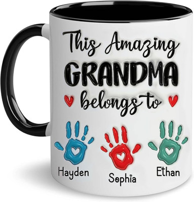 Personalized Grandma Mug Custom Name Gift Mothers Day Coffee Cup
