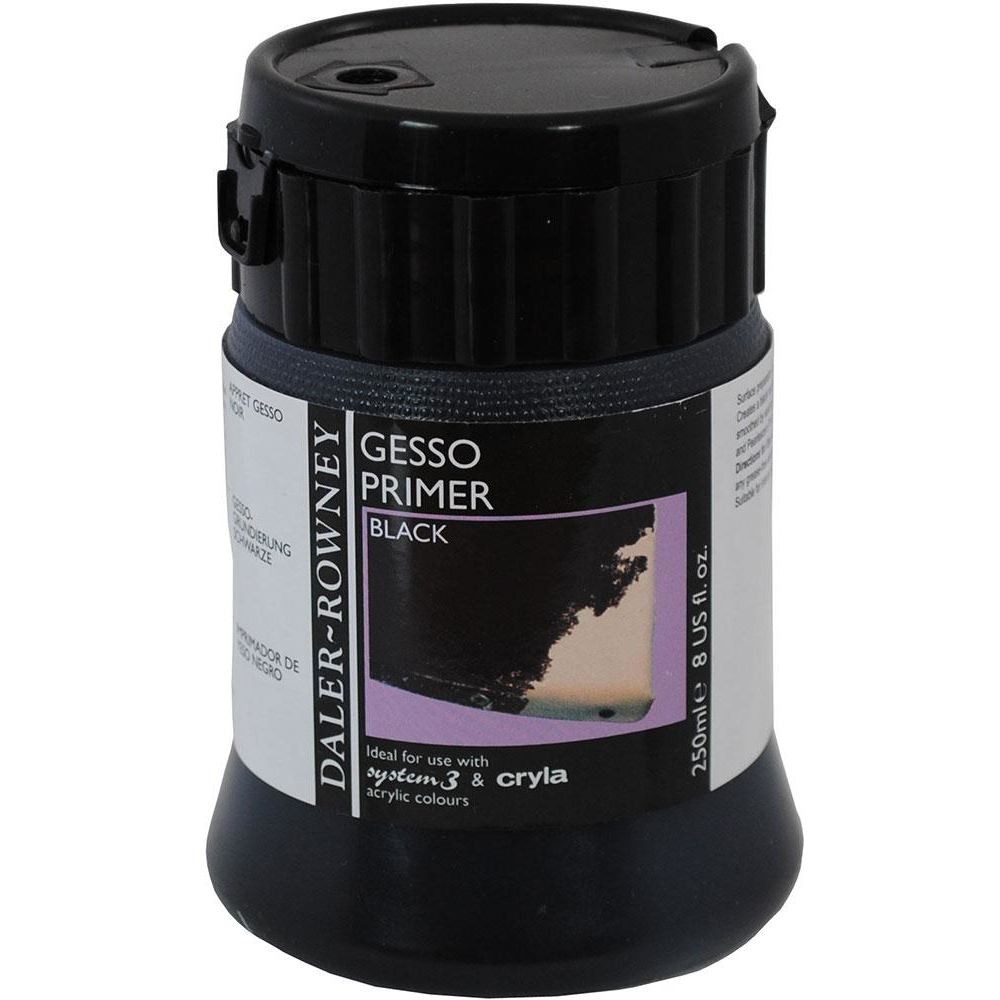 Daler Rowney System 3 & Cryla Gesso Primer 250ml Black