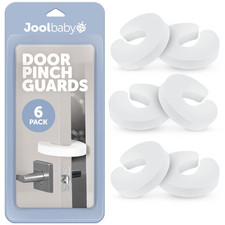 Jool Baby Door Pinch Guards 6 Pack   Slam Preventer   Babyproof Doors to Avoid