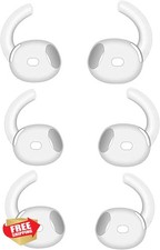 AirPods 4 Ear Tips Ear Hooks Silicone Secure Fit White