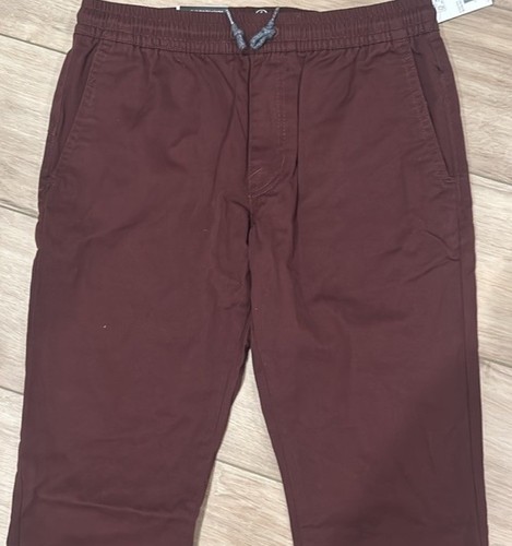 NWT Volcom Frickin Youth Boys Slim Jogger Pants Plum Size XL - Picture 2 of 6