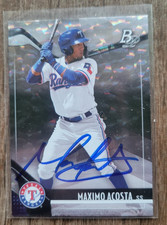 Maximo Acosta Signed 2021 Bowman Platinum Baseball Card #Top-80