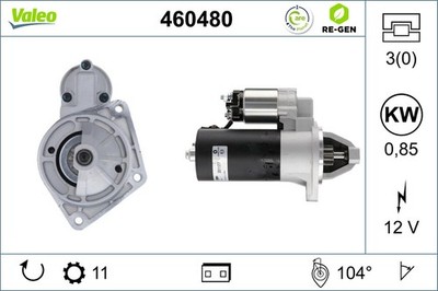 Anlasser Starter VALEO RE-GEN - AT 460480 +41.65  Pfand 12V für VW TRANSPORTER