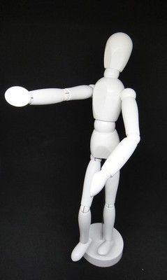DecorLux WHITE Wooden Sectioned Postural Adjustable Body 13'' with 13, white 