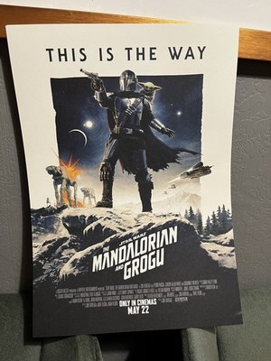 The Mandalorian & Grogu - A3 Cineworld Promotional Poster / Star Wars Disney