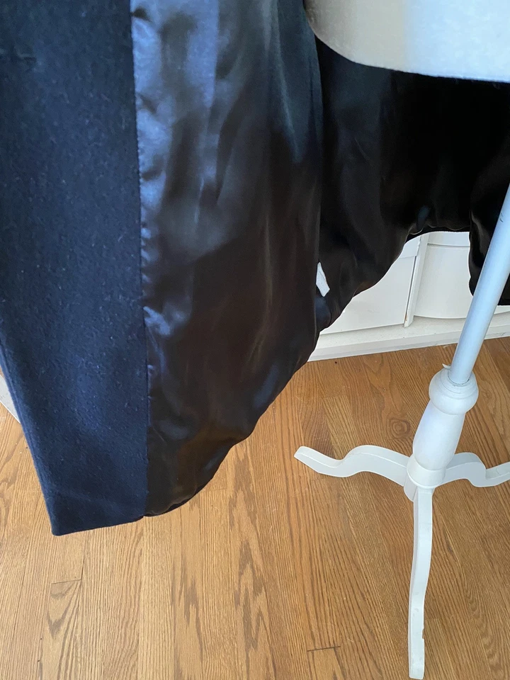 Hanna Andersson Wool Floral Embroidered Girls Long Dress Coat Black 150 US 12 - Image 4 of 4