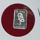 Cobra Snake / Skull - 1 Gram .999 Fine Pure Silver Mini Fractional Bar Ingot