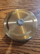 Vintage 1950 'S Margaret Rose England Powder Compact - Color Gold With Silver