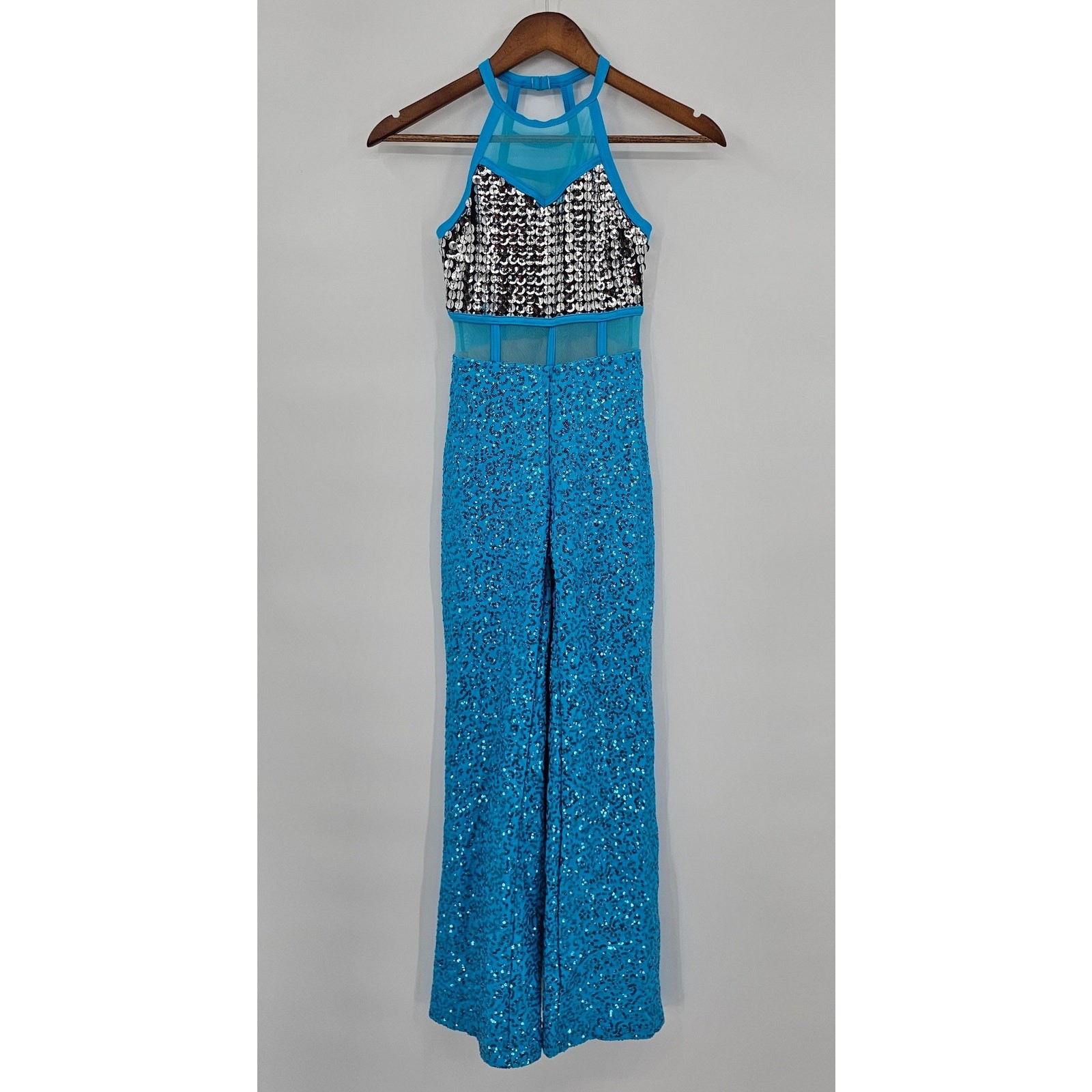 Weissman Dancewear Girls Blue Dance Costume Jumps… - image 1