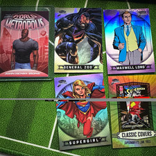 Fleer Brilliants Lot 5 Cards – General Zod, Supergirl, Maxwell Lord, John Henry