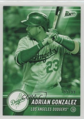 2017 Topps Bunt Green 55/99 Adrian Gonzalez #58 2u3
