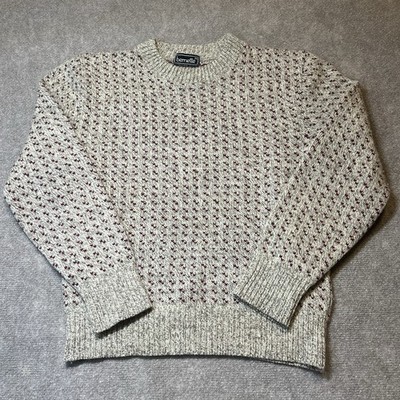 Vintage Women's Bernette Virgin Wool Sweater Brown / Red Made in USA Size M
