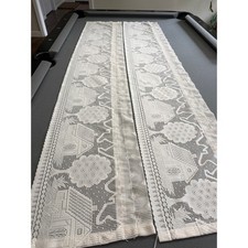 Cottage Farmhouse Lace Window Valances Country House Tree Cottage Curtains Set 2