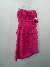 Pre-Owned Mori Lee Pink Size 4 Cocktail Short Strapless Dress