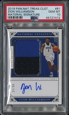 2019 National Treasures Collegiate Zion Williamson #81 Patch Auto RPA PSA 10