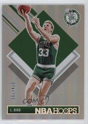 2024-25 Panini NBA Hoops Hoops Tribute Silver 14/199 Larry Bird #299 HOF 0h6x
