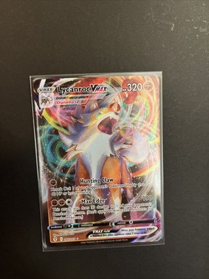 Pokémon TCG Lycanroc VMAX Holo Ultra Rare Card Evolving Skies 092/203