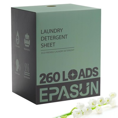 Laundry Detergent Sheets 260 Loads, Fresh Scent, Eco-Friendly Liquidless Soap St