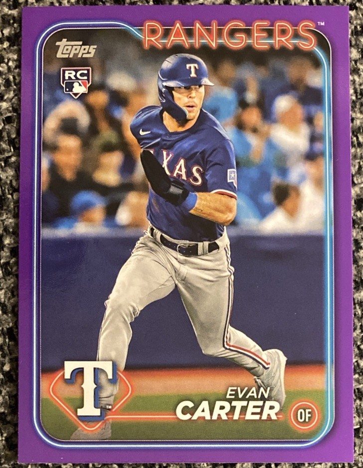 2024 Topps Series 1 - Evan Carter #280 Purple (RC)