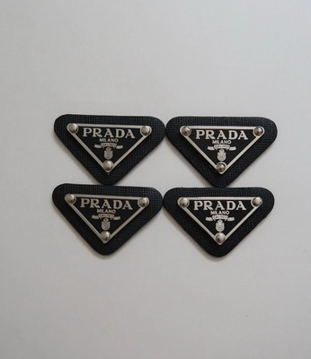 #ad Designer Triangle Silver Black Leather Pendant Set Of 4 $50.00