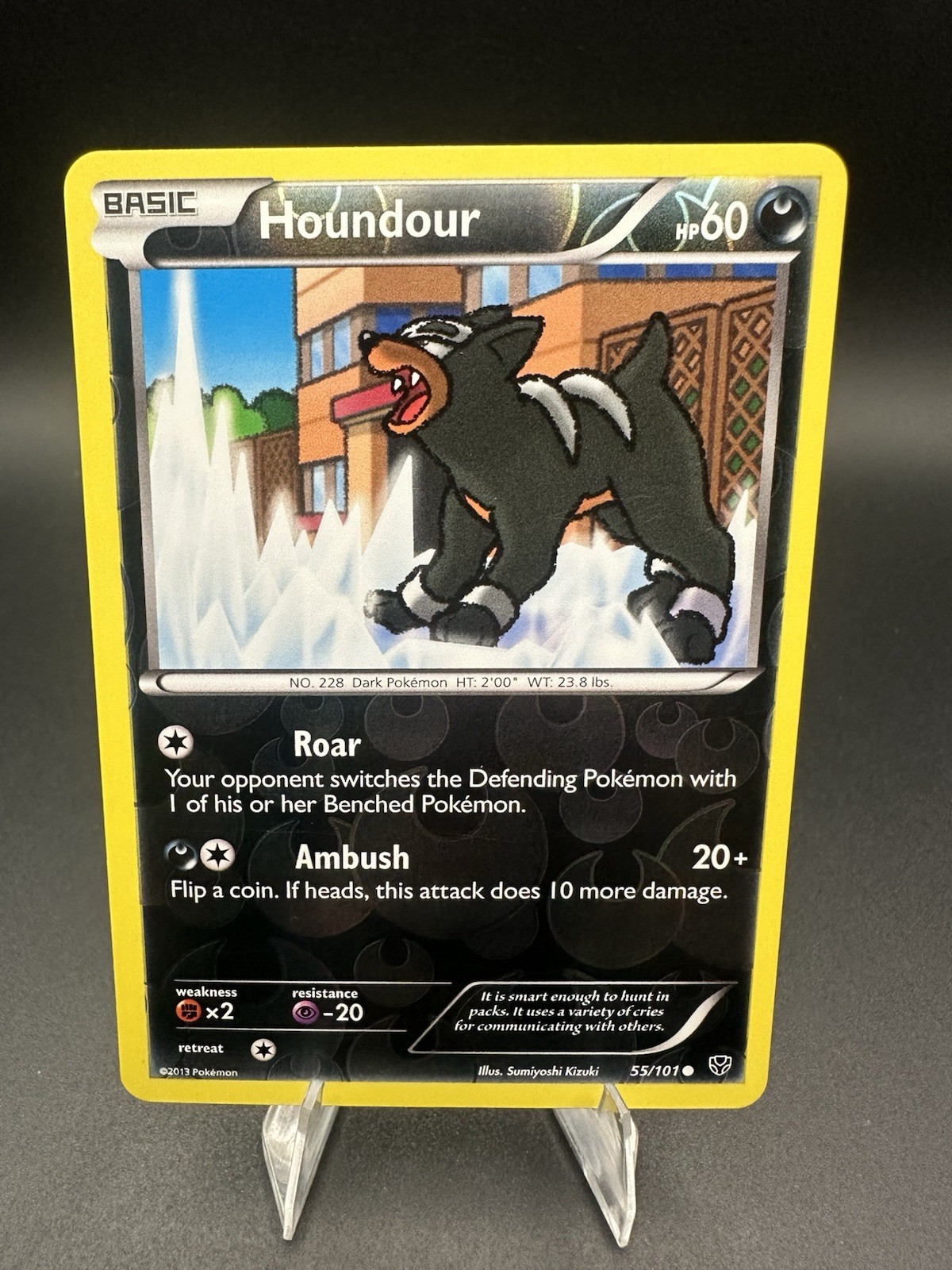 Houndour 55/101 Black White Plasma Blast Reverse Holo Pokemon TCG