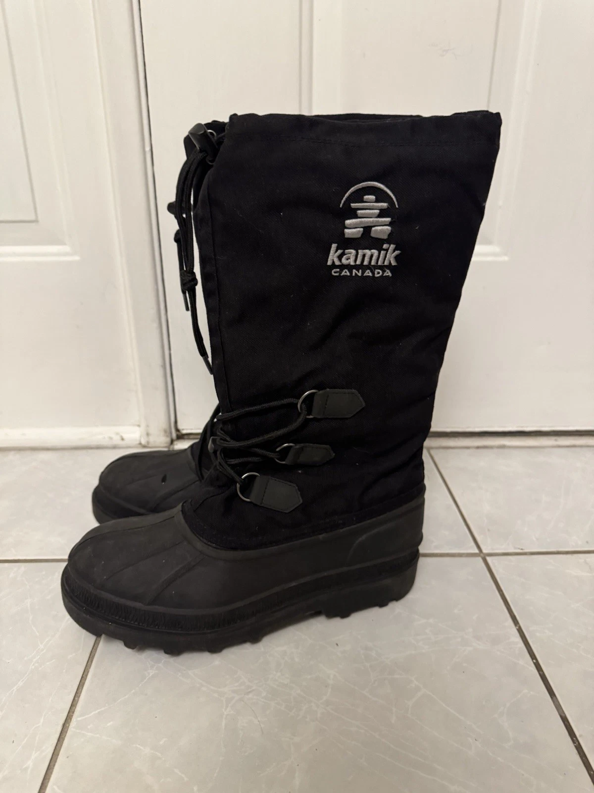 Kamik Mens Canuck Waterproof Boot Black Size 7