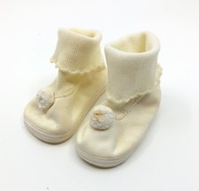 Vtg Mrs Day's Ideal Crib Baby Shoes Booties size 0 for infants/newborns